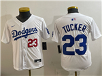 Los Angeles Dodgers #23 Kyle Tucker Youth White Limited Jersey