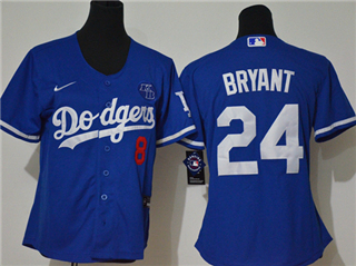 Los Angeles Dodgers #8/24 Kobe Bryant Women's Royal 2020 KB Cool Base Jersey