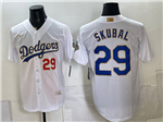 Los Angeles Dodgers #29 Tarik Skubal White 2026 Gold Collection Jersey