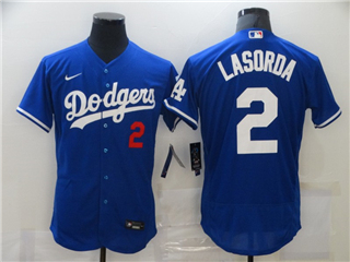Los Angeles Dodgers #2 Tommy Lasorda Blue 2020 Flex Base Jersey