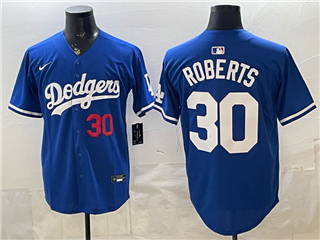 Los Angeles Dodgers #30 Dave Roberts Royal Blue Limited Jersey