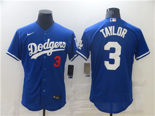 Los Angeles Dodgers #3 Chris Taylor Blue Flex Base Jersey