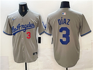 Los Angeles Dodgers #3 Edwin Diaz Gray Limited Jersey