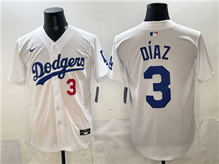 Los Angeles Dodgers #3 Edwin Diaz White Limited Jersey