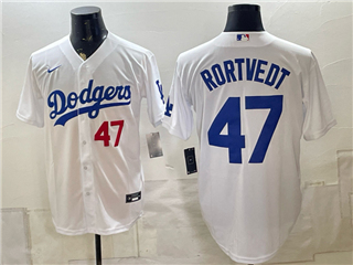 Los Angeles Dodgers #47 Ben Rortvedt White Limited Jersey