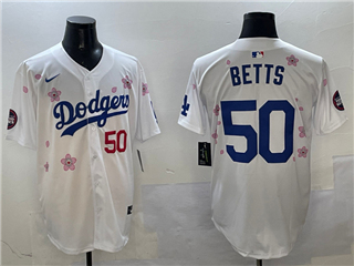Los Angeles Dodgers #50 Mookie Betts White 2025 Tokyo Series Limited Jersey
