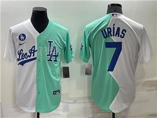Los Angeles Dodgers #7 Julio Urias White Green 2022 MLB All-Star Split Jersey