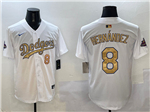 Los Angeles Dodgers #8 Enrique HernAndez White 2025 Gold Program Limited Jersey