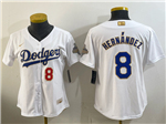 Los Angeles Dodgers #8 Enrique Hernandez Women's White 2026 Gold Collection Jersey