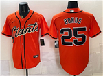 San Francisco Giants #25 Barry Bonds Orange Limited Jersey