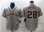 San Francisco Giants #28 Buster Posey Gray Cool Base Jersey