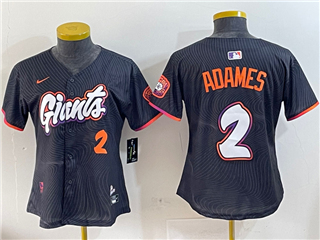 San Francisco Giants #2 Willy Adames Women's Black 2025 City Connect Limited Jersey