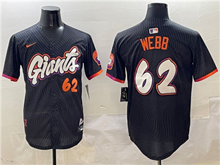 San Francisco Giants #62 Logan Webb Black 2025 City Connect Limited Jersey