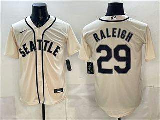 Seattle Mariners #29 Cal Raleigh Cream Limited Jersey