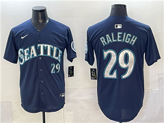 Seattle Mariners #29 Cal Raleigh Navy Limited Jersey
