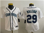 Seattle Mariners #29 Cal Raleigh Youth White Limited Jersey