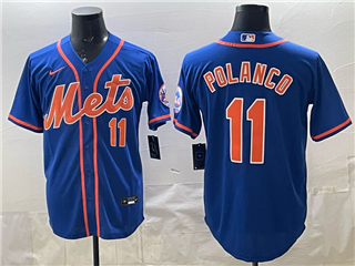 New York Mets #11 Jorge Polanco Royal Blue Limited Jersey