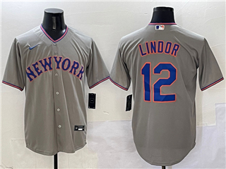 New York Mets #12 Francisco Lindor 2025 Gray Limited Jersey