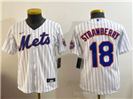 New York Mets #18 Darryl Strawberry Youth Home White Jersey