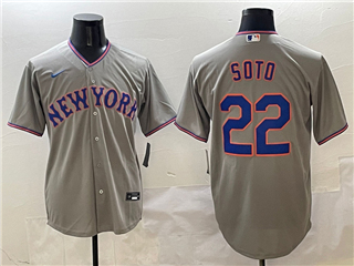 New York Mets #22 Juan Soto 2025 Gray Limited Jersey