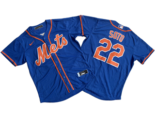 New York Mets #22 Juan Soto Royal Blue Limited Jersey