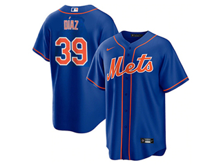 New York Mets #39 Edwin Diaz Royal Blue Cool Base Jersey