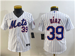 New York Mets #39 Edwin Diaz Youth White Limited Jersey