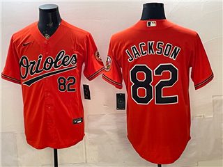 Baltimore Orioles #82 Jeremiah Jackson Orange Limited Jersey