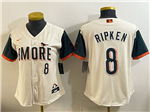 Baltimore Orioles #8 Cal Ripken Jr Women's Cream 2026 City Connect Jersey