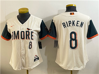 Baltimore Orioles #8 Cal Ripken Jr Women's Cream 2026 City Connect Jersey
