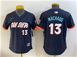 San Diego Padres #13 Manny Machado Women's Navy 2026 City Connect Jersey
