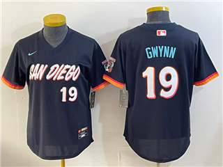 San Diego Padres #19 Tony Gwynn Women's Navy 2026 City Connect Jersey