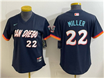 San Diego Padres #22 Mason Miller Women's Navy 2026 City Connect Jersey