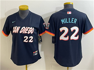 San Diego Padres #22 Mason Miller Women's Navy 2026 City Connect Jersey