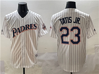 San Diego Padres #23 Fernando Tatis Jr. Vintage White Limited Jersey