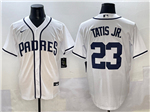 San Diego Padres #23 Fernando Tatis Jr. Vintage White Limited Jersey