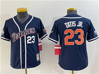 San Diego Padres #23 Fernando Tatis Jr. Youth Navy Cooperstown Collection Jersey