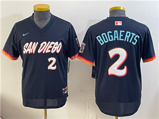 San Diego Padres #2 Xander Bogaerts Youth Navy 2026 City Connect Jersey