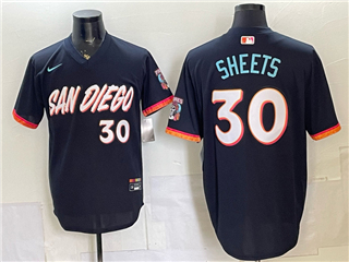 San Diego Padres #30 Gavin Sheets Navy 2026 City Connect Jersey