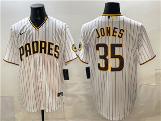 San Diego Padres #35 Randy Jones White Pinstripe Limited Jersey
