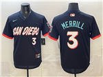 San Diego Padres #3 Jackson Merrill Navy 2026 City Connect Jersey