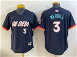 San Diego Padres #3 Jackson Merrill Women's Navy 2026 City Connect Jersey