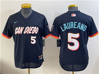 San Diego Padres #5 Ramon Laureano Youth Navy 2026 City Connect Jersey