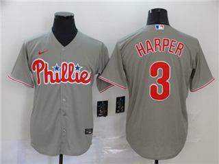 Philadelphia Phillies #3 Bryce Harper Gray 2020 Cool Base Jersey