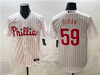Philadelphia Phillies #59 Jhoan Duran White Limited Jersey