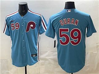 Philadelphia Phillies #59 Jhoan Duran Light Blue Jersey