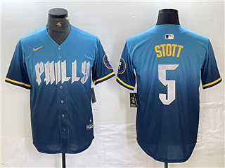 Philadelphia Phillies #5 Bryson Stott Blue 2024 City Connect Limited Jersey