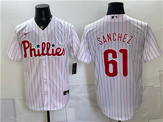 Philadelphia Phillies #61 Cristopher Sanchez White Limited Jersey