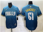 Philadelphia Phillies #61 Cristopher Sanchez Blue City Connect Limited Jersey