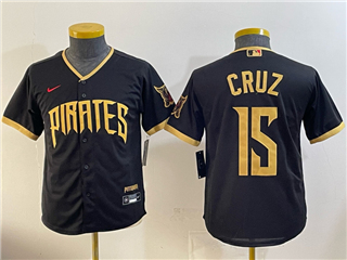 Pittsburgh Pirates #15 Oneil Cruz Youth Black 2026 City Connect Jersey